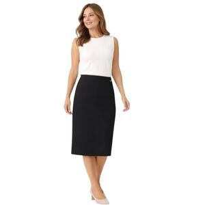 Tahari Black Career Pencil Skirt XL Stretch Office Workwear